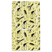 Petit Sac Cadeau Motif jaune d'outil de coiffeur (Dos)