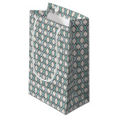 Petit Sac Cadeau Motif marocain de turquoise (Devant Angle)