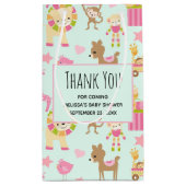 Petit Sac Cadeau Motif mignon avec Happy Animals & Toys Merci (Dos)