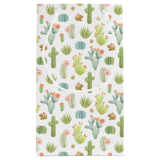 Petit Sac Cadeau Motif mignon de position de cactus (Dos)