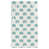 Petit Sac Cadeau Motif mignon turquoise d'éléphant (Dos)