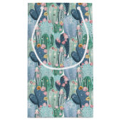 Petit Sac Cadeau Motif mou de cactus du monogramme | Patel (Dos)