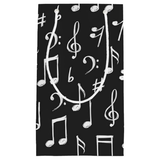 Petit Sac Cadeau Motif musical (Devant)