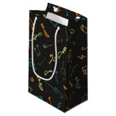 Petit Sac Cadeau Motif musical (Devant Angle)
