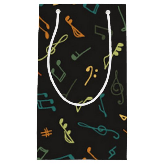 Petit Sac Cadeau Motif musical (Devant)