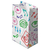 Petit Sac Cadeau Motif musical (Devant Angle)