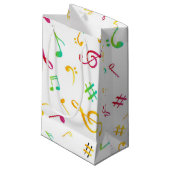 Petit Sac Cadeau Motif musical (Devant Angle)