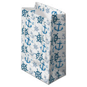 Petit Sac Cadeau Motif nautique (Devant Angle)