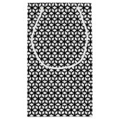 Petit Sac Cadeau Motif noir et blanc de cube (Dos)