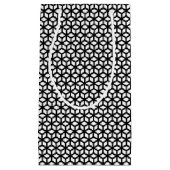 Petit Sac Cadeau Motif noir et blanc de cube (Devant)