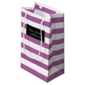 Petit Sac Cadeau Motif orchidée violet raypes (Devant Angle)