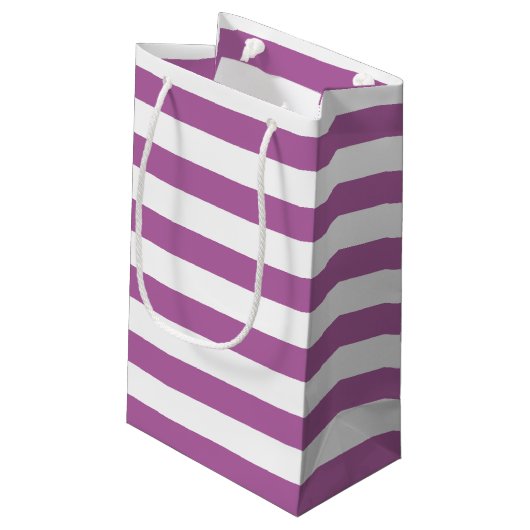 Petit Sac Cadeau Motif orchidée violet raypes (Dos Angle)