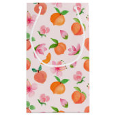 Petit Sac Cadeau Motif pêches et fleurs (Dos)