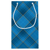 Petit Sac Cadeau Motif Plaid Bleu Anglais (Dos)