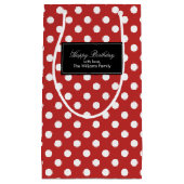 Petit Sac Cadeau Motif Pois rouge (Devant)