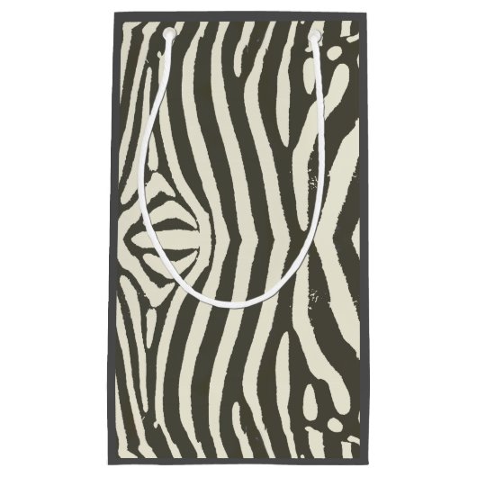 Petit Sac Cadeau Motif Poster de animal Zebra Stripe (Devant)