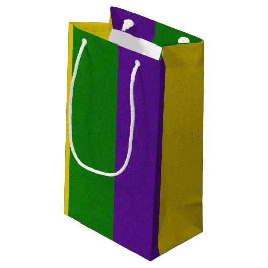 Petit Sac Cadeau Motif rayé de mardi gras (Dos Angle)