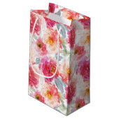Petit Sac Cadeau Motif rose Aquarelle Peony (Dos Angle)