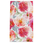Petit Sac Cadeau Motif rose Aquarelle Peony (Devant)