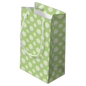 Petit Sac Cadeau Motif rose et vert mignon de marguerites (Dos Angle)