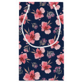 Petit Sac Cadeau Motif rose foncé d'aquarelle (Dos)