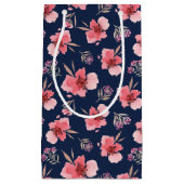 Petit Sac Cadeau Motif rose foncé d'aquarelle (Devant)