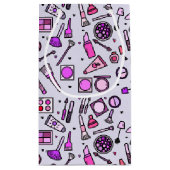 Petit Sac Cadeau Motif rose illustré de maquillage (Dos)