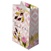 Petit Sac Cadeau Motif rose moderne (Devant Angle)