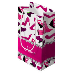 Petit Sac Cadeau Motif rose nommé des chaussures de femmes blanche