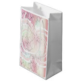 Petit Sac Cadeau Motif rose sous les baleines maritimes (Dos Angle)