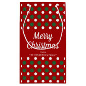 Petit Sac Cadeau Motif rouge moderne Joyeux Noël