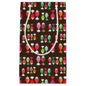 Petit Sac Cadeau Motif sous-marin 2 de rétros poissons abstraits (Devant)