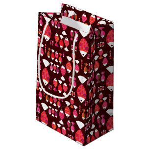 Petit Sac Cadeau Motif sous-marin de rétros poissons abstraits