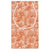 Petit Sac Cadeau Motif tiré par la main de mer (Dos)