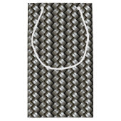 Petit Sac Cadeau Motif tissé en métal (Dos)