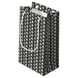 Petit Sac Cadeau Motif tissé en métal