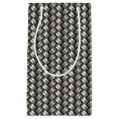 Petit Sac Cadeau Motif tissé en métal (Devant)