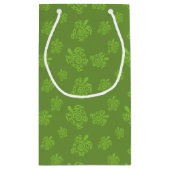 Petit Sac Cadeau Motif tourbillonnant Turtle Green (Dos)