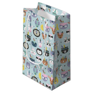 Petit Sac Cadeau Motif tribal mignon de visage
