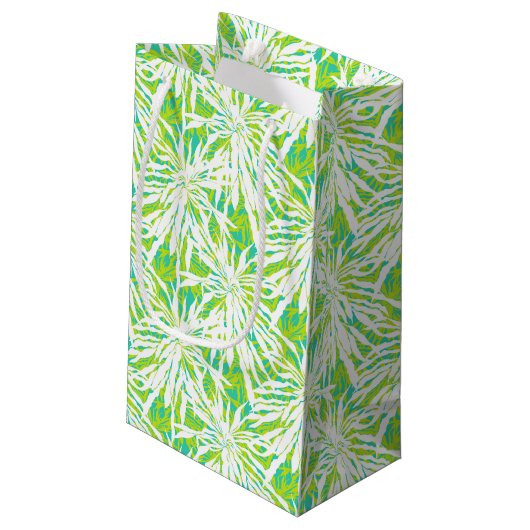 Petit Sac Cadeau Motif tropical de palmettes (Dos Angle)