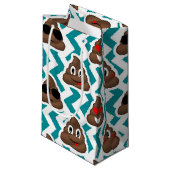 Petit Sac Cadeau Motif turquoise d'Emoji de dunette (Devant Angle)