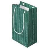 Petit Sac Cadeau Motif turquoise ornemental (Devant Angle)