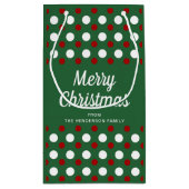 Petit Sac Cadeau Motif vert moderne Noël (Dos)