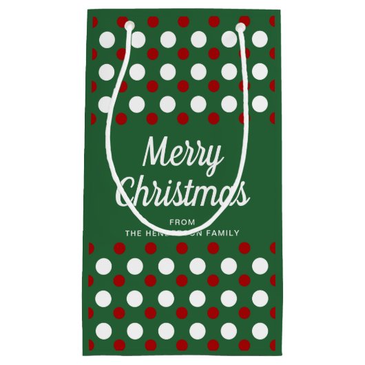 Petit Sac Cadeau Motif vert moderne Noël (Devant)