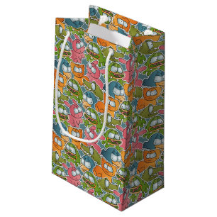 Petit Sac Cadeau Motif vintage avec des animaux de bande dessinée