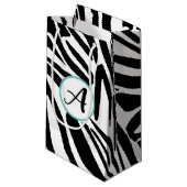 Petit Sac Cadeau Motif Zèbre (Devant Angle)