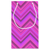 Petit Sac Cadeau Motif zigzag à rayures roses (Dos)