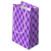 PETIT SAC CADEAU MOTIFS DE CUBE GÉOMÉTRIQUE PURPLE CLAIR (Dos Angle)