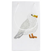 Petit Sac Cadeau Mouette heureuse moderne avec des frites (Dos)