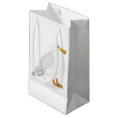 Petit Sac Cadeau Mouette heureuse moderne avec des frites (Devant Angle)
